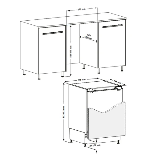 Kernau KBR 08122.2 įmontuojamas šaldytuvas, 115 L, Baltas image 3