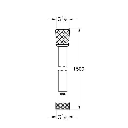 Dušo žarna GROHE QUICKFIX VITALIOFLEX TREND 287412432, juoda matinė image 2