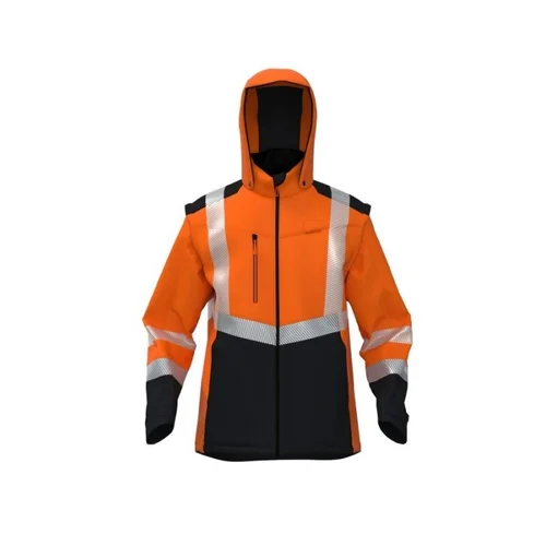 BoSafety JK-TRANSFORMER-C2-0411 su nusegamomis rankovėmis - 4XL, Hi-Vis Yellow/Black image 3