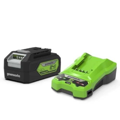 Greenworks GSK24B4 Akumuliatoriaus ir kroviklio komplektas, 24V 4Ah, 2A image 1