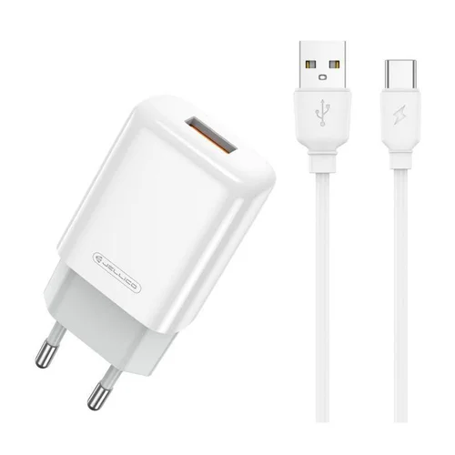 Jellico EU01 Įkroviklis 2.4A USB-A į USB-C kabeliu 1.0 m image 1
