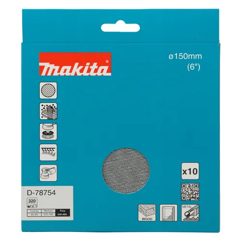 Makita D-78754 šlifavimo tinklelis, 150 mm, A320 image 2