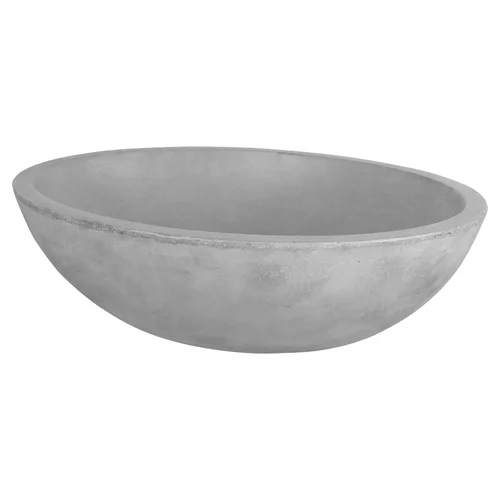 Apvalus praustuvas 50 x 38 x 14 cm, šviesiai pilkas image 1