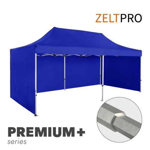 Zeltpro PREMIUM+ Prekybinė Palapinė 4x6 Mėlyna su 4 sienomis, krepšiu image 1