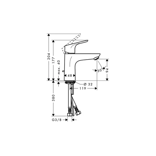 Hansgrohe FOCUS E2 praustuvo maišytuvas HG 31607000 image 2