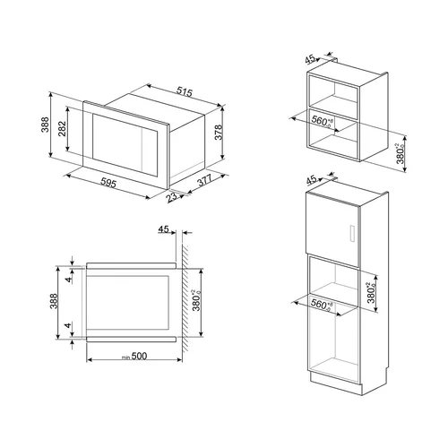 Smeg FMI625CN įmontuojama mikrobangų krosnelė image 3