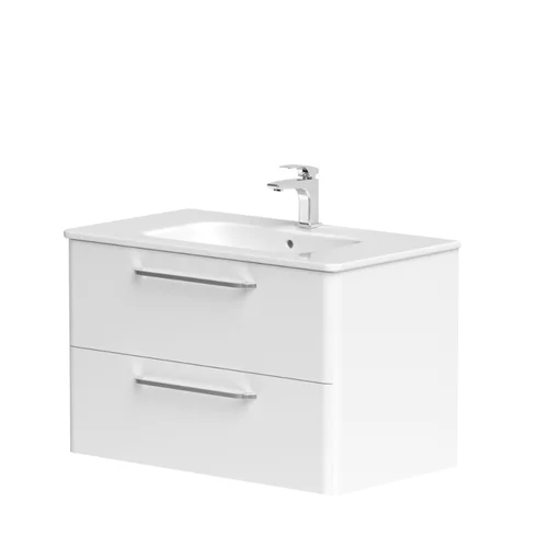 Kame SOFT Spintelė po stalviršiu 80 cm Blizgi balta image 1