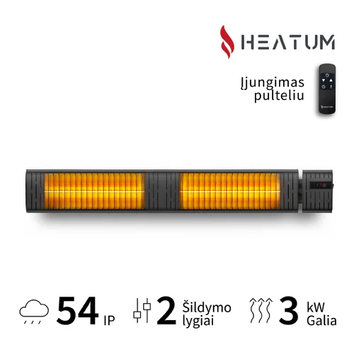 Heatum H3000R EMPIRE 3 kW infraraudonųjų spindulių šildytuvas image 2