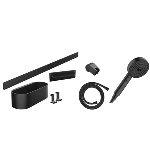 Hansgrohe WallStoris 105 3jet Activation EcoSmart juodas matinis image 1
