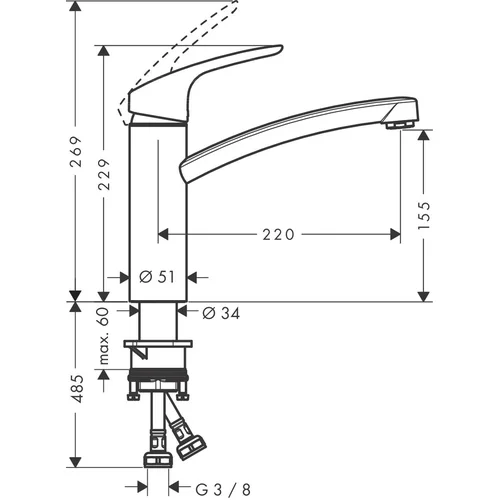 Hansgrohe Focus M41 31826000 Chromo image 2