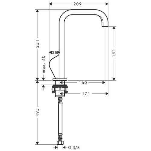 Praustuvo maišytuvas Hansgrohe AXOR Citterio 39037000 image 2