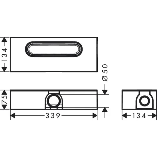 Hansgrohe uBox 01001180 DN50 dušo sifonas image 2