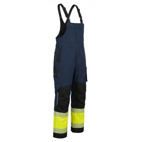 BoSafety COMBO Hi-vis klasė 1 medvilninis puskombinezonis - 60, Mėlyna/Hi-vis Geltona image 3