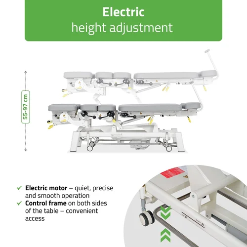 Habys Upright Chiro Z7 7 dalių pilkas elektrinis terapijos stalas image 2