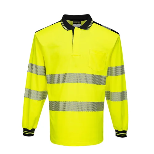 Portwest T184 Gero matomumo polo marškinėliai XXXL Yellow/Black image 2