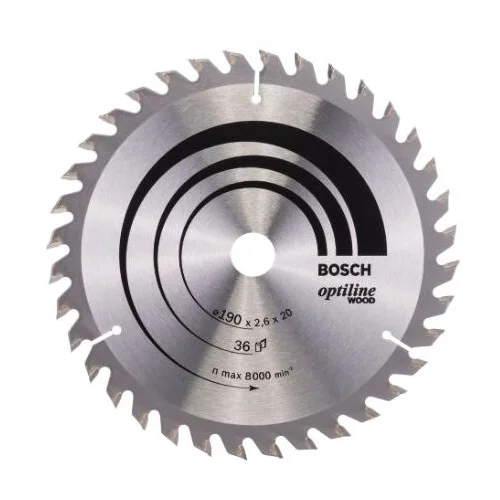 Bosch Optiline Wood Pjovimo diskas 190x30 mm 2608640616 image 1