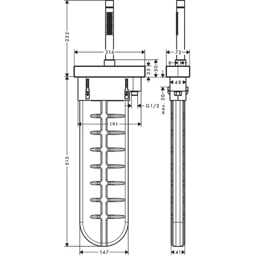 Hansgrohe AXOR Edge 46470990 vonios maišytuvas Aukso image 2