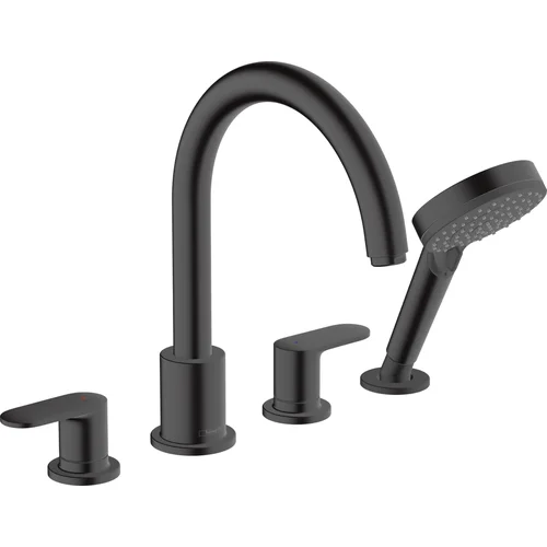 Hansgrohe Vernis Blend 71456670 – Juodas matinis, vonios kraštui montuojamas image 1
