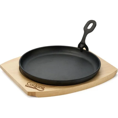 Keptuvė steikams su medine baze Ketaus 22 cm HR-YT-912 HEINNER image 1