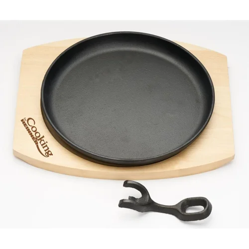 Keptuvė steikams su medine baze Ketaus 22 cm HR-YT-912 HEINNER image 2
