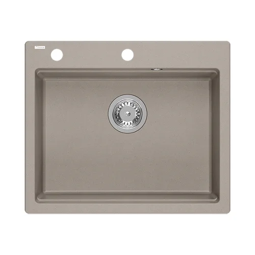 QUADRON KURT 110 plautuvė su dozatoriumiu ir medine lenta taupe image 3
