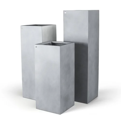 fleur ami Division Lite Column vazonas 35x35x100 cm, Betono pilka image 3