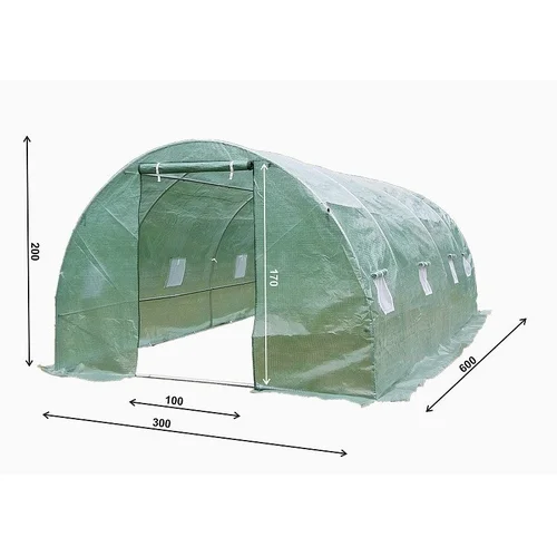 Šiltnamis su armuota plėvele, 18 m2, 3x6 m, žalias image 2
