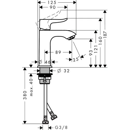 Hansgrohe Metris 31186000 Praustuvo maišytuvas Chromo image 2
