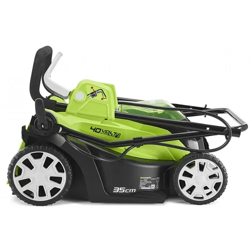 Greenworks G40LM35K2 akumuliatorinė vejapjovė, 40 V, 2,0 Ah, 35 cm image 3