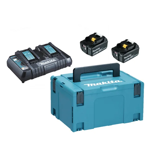 Makita 198077-8 BL1860B x2, DC18RD, LXT dvigubo kroviklio komplektas image 1