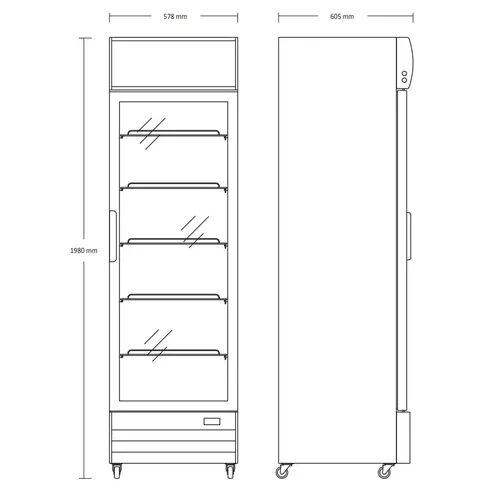 Scandomestic SD 417 E šaldytuvas-vitrina Balta 280 L image 3