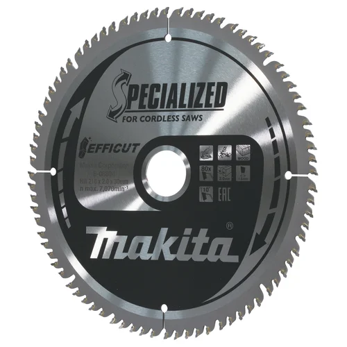 Makita E-08894 Pjovimo diskas 216×30×2,0 mm, 10° T80 image 2