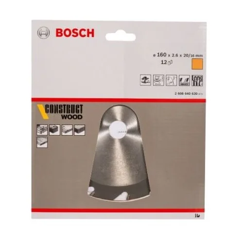 Bosch SPEEDLINE WOOD Pjovimo diskas medienai 160x16mm 2608640630 image 2