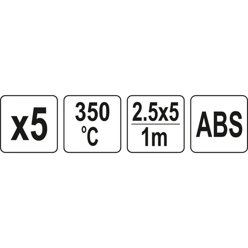 YATO Plastiko suvirinimo juostų rinkinys 2,5×5 mm, 1 m image 3