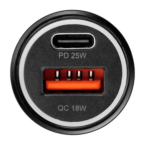 Blue Star 25W USB-C/USB-A automobilinis įkroviklis juodas image 3