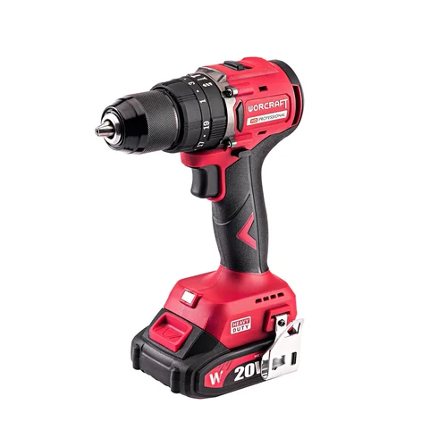 WORCRAFT Akumuliatorinis suktuvas-gręžtuvas su kalimu, 20V LI-ION, 2x2.0Ah image 2