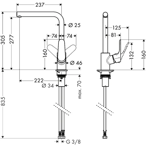 Hansgrohe Focus virtuvinis maišytuvas image 2