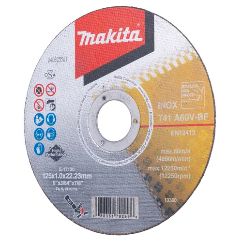Pjovimo diskas Makita E-17120, 125x1,0 mm, A60V, RST/ metalui image 2