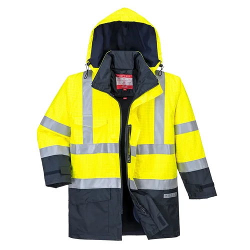 Portwest S779 Gero matomumo lietaus striukė, 4XL, Yellow/Navy image 2