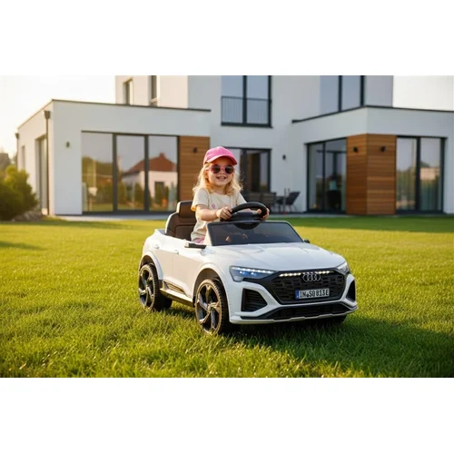 Hatis Audi SQ8 vaikiškas elektromobilis, Balta spalva image 2