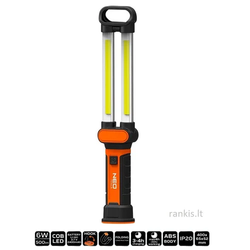 Neo Tools pakraunamas dirbtuvių prožektorius COB LED 500 lm image 1