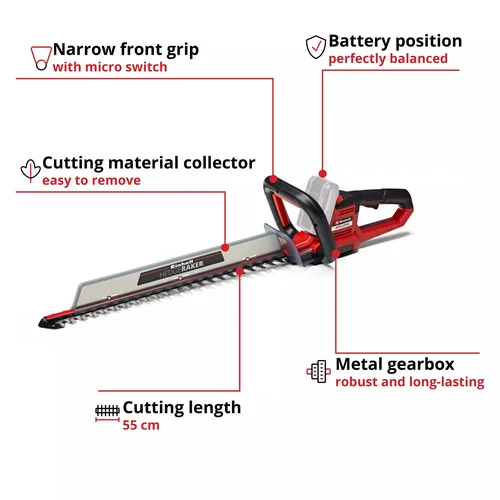 Einhell ARCURRA 18/55 Solo akumuliatorinė krūmapjovė image 2