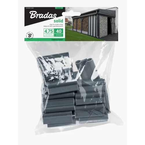 Bradas Tvoros juostos klipsai, 4,75 cm, 40 vnt., Pilka image 2