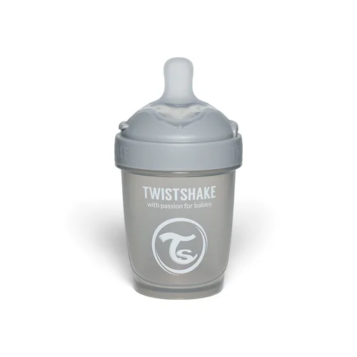 Twistshake Pro Double 180ml antikolikinis pilkos spalvos buteliukas image 2