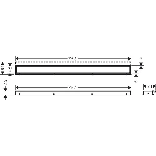 Hansgrohe RainDrain Match 800 Dušo latako grotelės 56038800 image 2