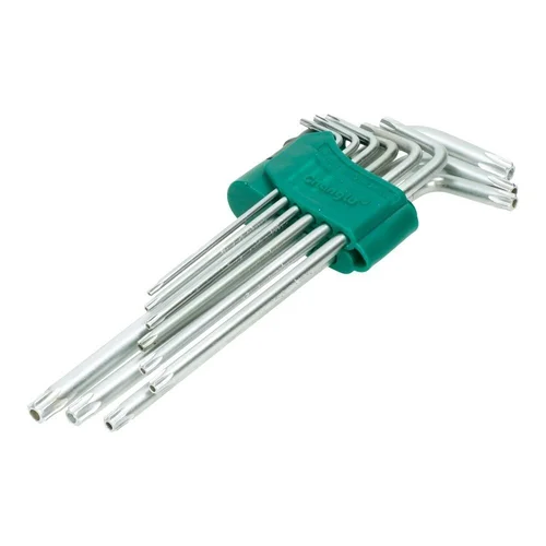CHANGLU TOOLS L-tipo TORX prailgintų raktų rinkinys 9vnt. (T10-T50) kiauryme image 2