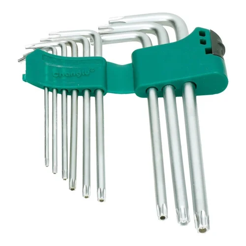 CHANGLU TOOLS L-tipo TORX prailgintų raktų rinkinys 9vnt. (T10-T50) kiauryme image 3