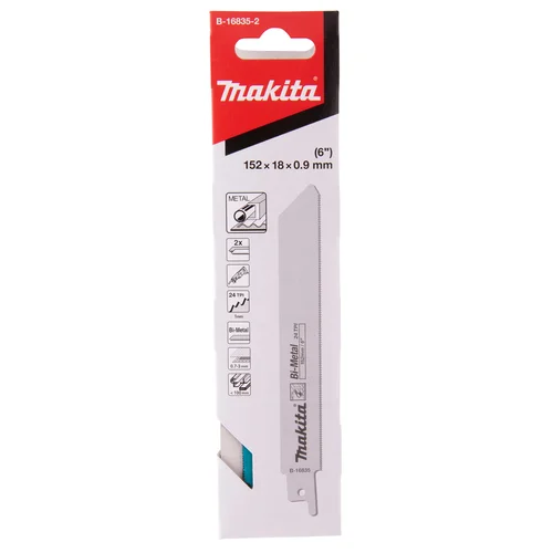 Tiesinio pjūklo pjūkleliai Makita B-16835-2, BIM 152x0,9 (24tpi), 2 vnt. image 3