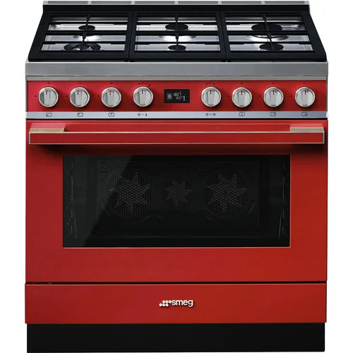 SMEG CPF9GPR Dujinė viryklė su elektrine orkaite, 90 cm pločio image 1