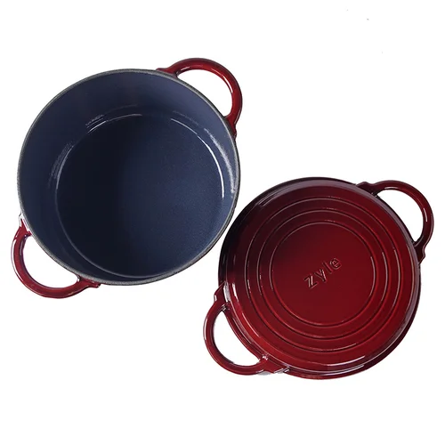 Zyle ZY12RKI Apvalus emaliuotas ketaus puodas 5 L image 3